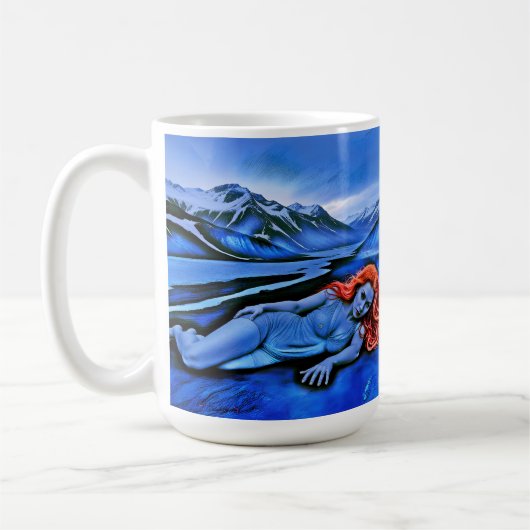 "Sólvátra" - Flamme unter Eis Kaffeetasse (Links)