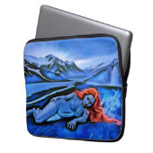 "Sólvátra" - Flamme unter Eis Laptopschutzhülle (Vorderseite Links)