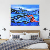 "Sólvátra" - Flamme unter Eis Leinwanddruck (Insitu (Schlafzimmer))