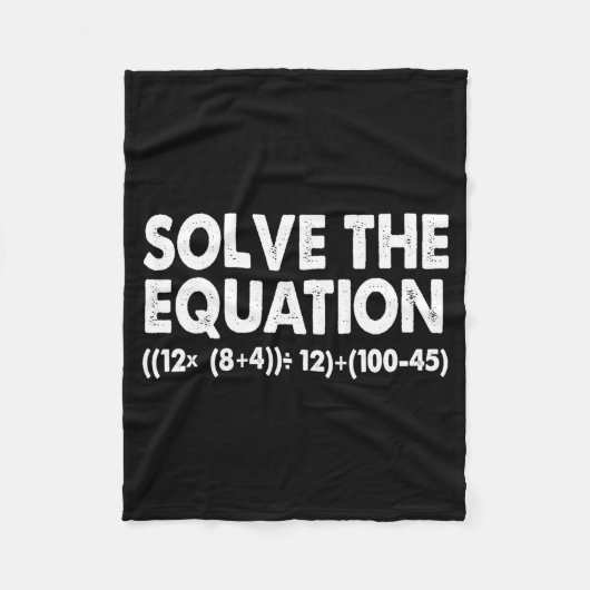 Solve The Equation Funny Math Teacher 67 Meme Six Fleecedecke (Vorderseite)
