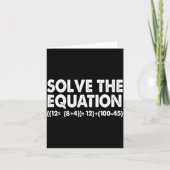 Solve The Equation Funny Math Teacher 67 Meme Six Karte (Vorderseite)