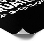 Solve The Equation Funny Math Teacher 67 Meme Six Poster (Ecke)