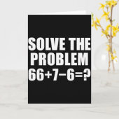 Solve The Problem 67 Meme Six Seven Elementary Mat Karte (Gelbe Blume)