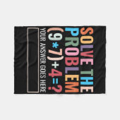 Solve The Problem 67 Six Seven Funny Math Teacher  Fleecedecke (Vorderseite (Horizontal))