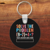 Solve The Problem 67 Six Seven Funny Math Teacher  Schlüsselanhänger (Vorderseite)