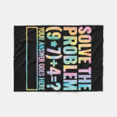 Solve The Problem 67 Six Seven Math Teacher School Fleecedecke (Vorderseite (Horizontal))