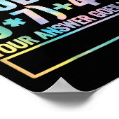Solve The Problem 67 Six Seven Math Teacher School Poster (Ecke)