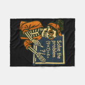 Solve The Problem 9x7+4 67 Meme Six Seven Skeleton Fleecedecke (Vorderseite (Horizontal))