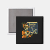 Solve The Problem 9x7+4 67 Meme Six Seven Skeleton Magnet (Vorderseite/Rückseite)