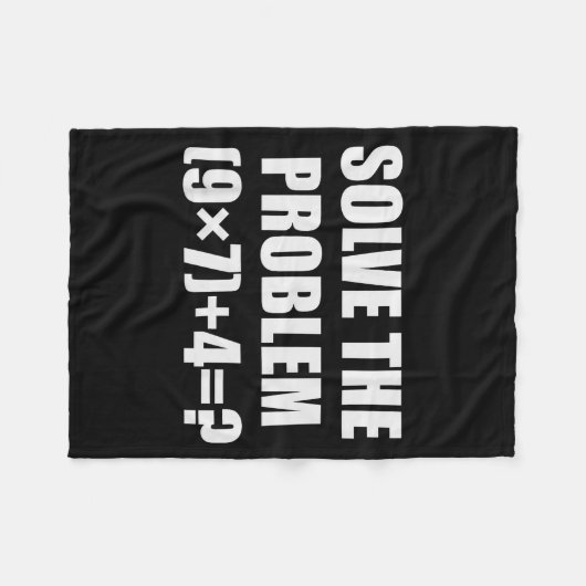 Solve The Problem Funny 67 Meme Brainrot Math Teac Fleecedecke (Vorderseite (Horizontal))