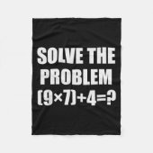 Solve The Problem Funny 67 Meme Brainrot Math Teac Fleecedecke (Vorderseite)
