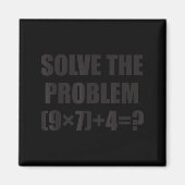 Solve The Problem Funny 67 Meme Brainrot Math Teac Magnet (Vorne)