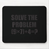 Solve The Problem Funny 67 Meme Brainrot Math Teac Mousepad (Vorne)