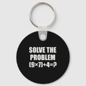 Solve The Problem Funny 67 Meme Brainrot Math Teac Schlüsselanhänger (Vorderseite)