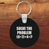 Solve The Problem Funny 67 Meme Brainrot Math Teac Schlüsselanhänger (Vorderseite)