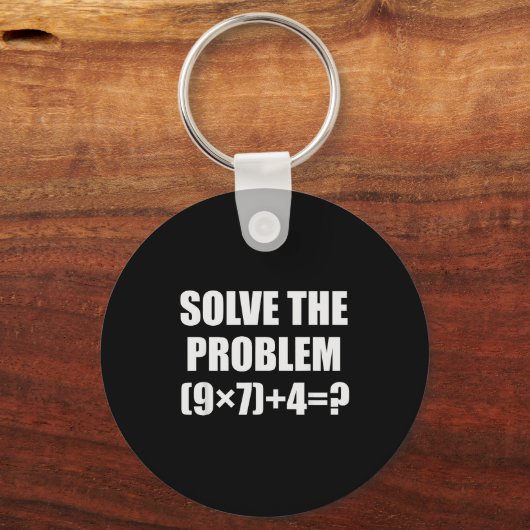 Solve The Problem Funny 67 Meme Brainrot Math Teac Schlüsselanhänger (Vorderseite)