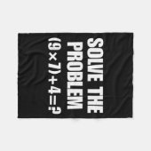 Solve The Problem, Funny 67 Teacher  Fleecedecke (Vorderseite (Horizontal))