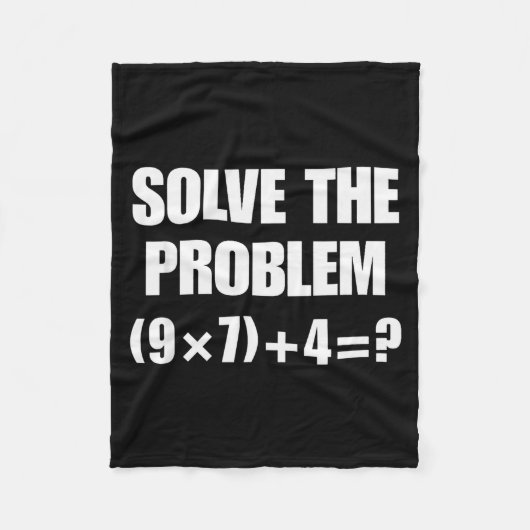 Solve The Problem, Funny 67 Teacher Fleecedecke (Vorderseite)