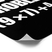 Solve The Problem, Funny 67 Teacher  Poster (Ecke)