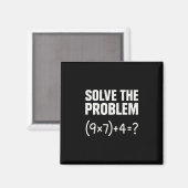 Solve The Problem Funny Math 67 Meme Teacher Stude Magnet (Vorderseite/Rückseite)