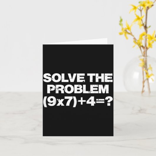 Solve The Problem Math 67 Meme 6 7 Costume Kids Bo Karte (Gelbe Blume)