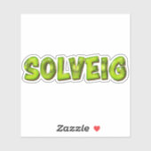 Solveig Name Kiwi Design Aufkleber Sticker (Blatt)