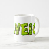 Solveig Name Kiwi Style Tasse Teetasse Kaffeetasse (VorderseiteRechts)