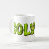 Solveig Name Kiwi Style Tasse Teetasse Kaffeetasse (Vorderseite Links)