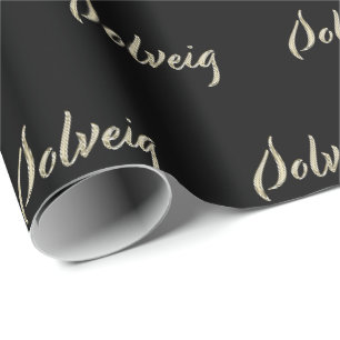 Solveig white gold Handwriting Geschenkpapier