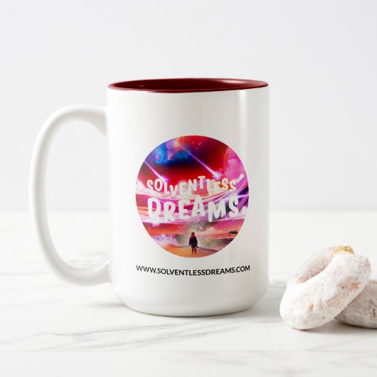 Solventless Träume - Tee-Tasse Zweifarbige Tasse (Mit Donut)