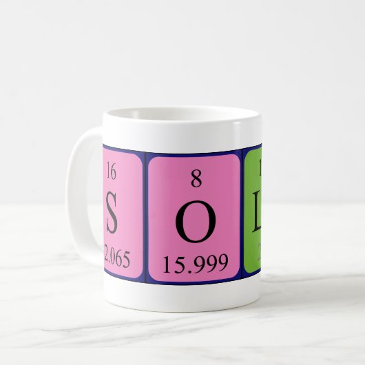 Sölvi Periodenname Tasse (Vorderseite Links)