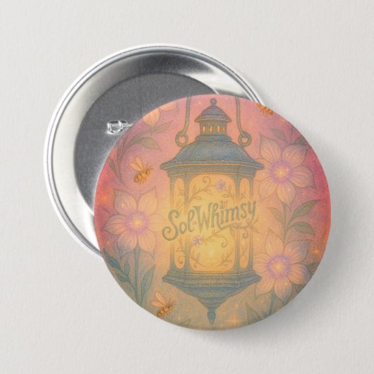 Solwhimsy Logo Pin Collection 1 Button (Vorne & Hinten)