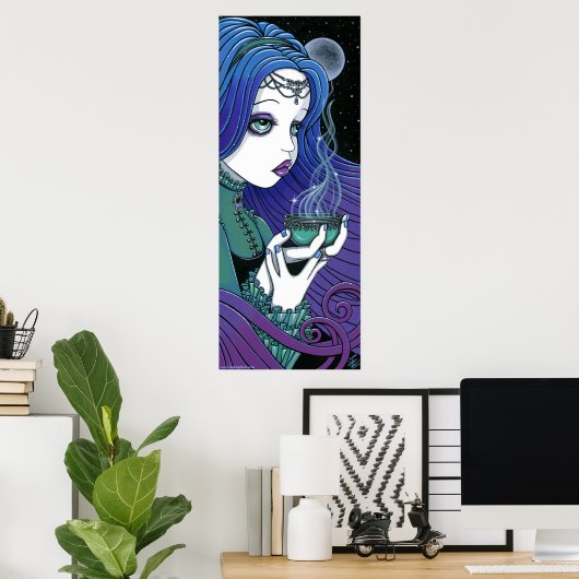 "Soma" Celestial Moon Ritual Fee Poster (Heimbüro)