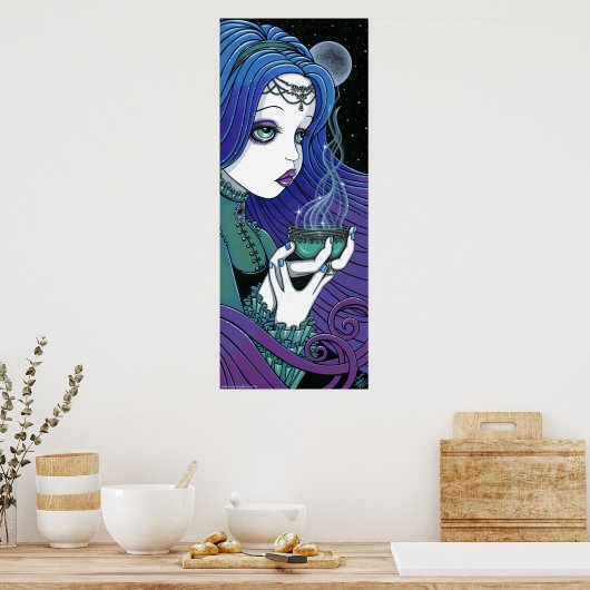 "Soma" Celestial Moon Ritual Fee Poster (Küche)