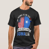Somali American Patriot Herz ist aus Somalia Flag T-Shirt (Vorderseite)