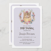 Somali Cat Baby Shower Einladung (Vorne/Hinten)