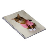 Somali Cat in Robe und Slippers Notizblock (Rechte Seite)