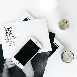 Somali Cat Rücksendeadresse Pet Gummistempel