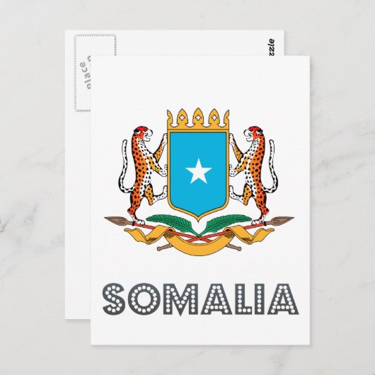 Somali-Emblem Postkarte (Vorne/Hinten)
