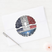 Somali France Tree Roots Flag Runder Aufkleber (Umschlag)