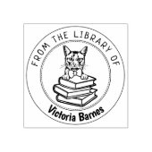 Somali Katze, Buch aus der Bibliothek von Gummistempel (Prägung)