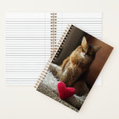 Somali Katze mit Herz Notizblock (Innen)