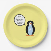 Somali Talking Frau Penguin Personalisiert Pappteller (Vorderseite)
