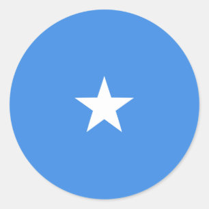 Somalia Fischauge-Flaggenaufkleber Runder Aufkleber
