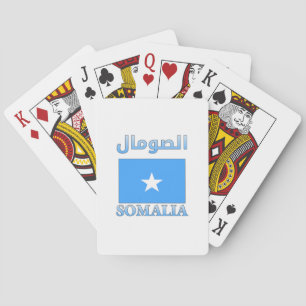Somalia Flag الصومال Arabic & English WordArt wird Spielkarten