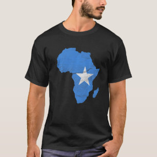 Somalia Flag Afrika Kontinentale Silhouette Gesche T-Shirt