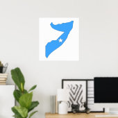 Somalia-Flag-Karte Poster (Heimbüro)