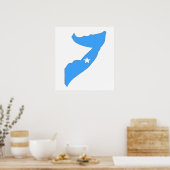 Somalia-Flag-Karte Poster (Küche)