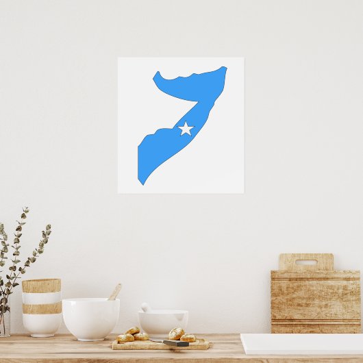 Somalia-Flag-Karte Poster (Küche)