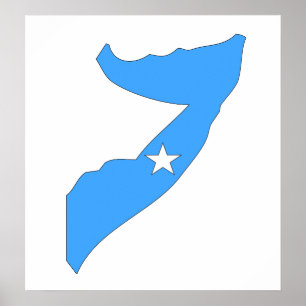 Somalia-Flag-Karte Poster